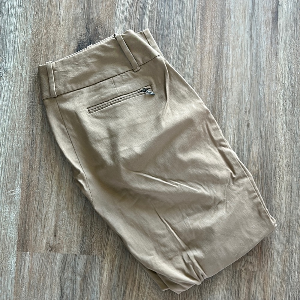 The limited tan ankle dress pants